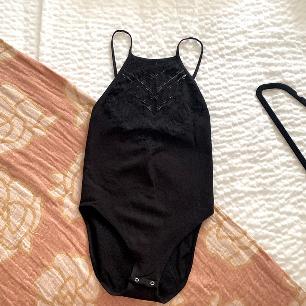 Intimately free people - black tank bodysuit - xs/s - nwot